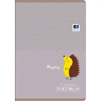 Sešit A5 s linkami (třílinkový) pro psaní poznámek, blok Black&Blue, 16 listů