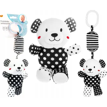plyšák SENZORICKÁ ZÁVĚSNÁ HRAČKA CHRASTÍTKO MEDVÍDEK KONTRASTNÍ