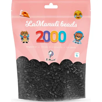 Dětské navlékací korálky Zažehlovací korálky 2000 ks černé korálky 5 mm midi