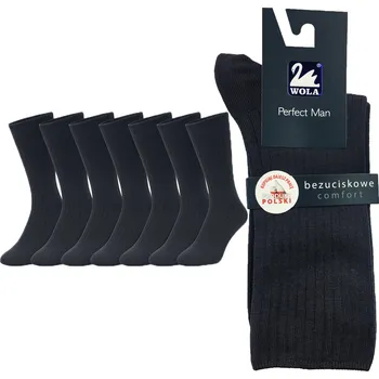 Pánské ponožky Ponožky Wola Ponožky Comfort Ponožky Grafit 7 kusů, šedé, velikost 39-41