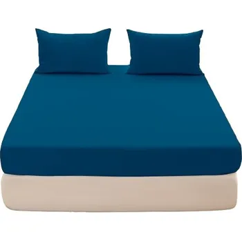 Prostěradlo Prostěradlo Bavlněné 200x220 s Gumou Modré Jersey Více Barev