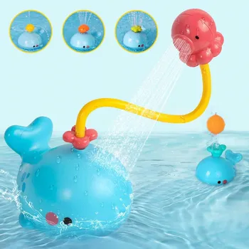 Dětské Hračky do vany velryba stříkající voda, 4 trysky, 5 režimů