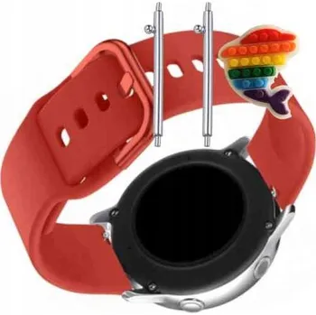 Pouzdro na mobilní telefon Pásek Řemínek pro Esterio KM33, Silikon Červený Poutko, nastavitelný