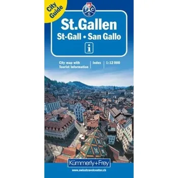 SANKT GALLEN plan miasta 1:12 000 Kummerly & Frey Plán města 1:12 000 Kummerly & Frey - Kolektiv autorů