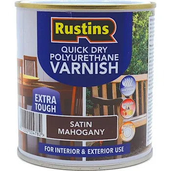 Lak na dřevo POLYURETANOVÝ LAK NA DŘEVO, NÁBYTEK A MDF MAHAGON SATÉN RUSTINS 1L