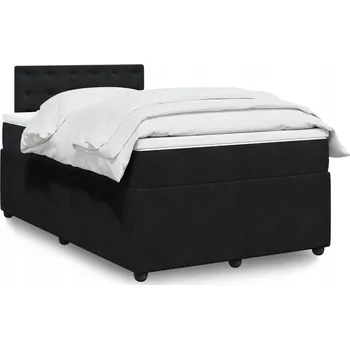 Postel Čalouněná jednolůžková postel VidaXL 120x190 cm, černá