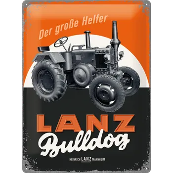 Plechová cedule Postershop Plechová cedule - LANZ Bulldog 40x30 cm