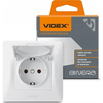 Elektrická zásuvka Videx nástěnná Elektrická Zásuvka zásuvka bílá