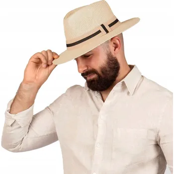 Klobouk Alessio slaměný klobouk béžový - univerzální velikost