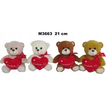 Obraz Medvídek jako DÁREK K Valentýnu 20 cm různé barvy MILUJI TĚ