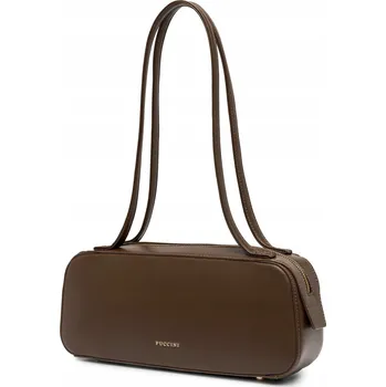 PUCCINI shopper kabelka eko kůže hnědá