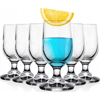 Sklenice SKLENICE NA VODKU SKLENĚNÉ NA NOŽCE 20 ML 6 KS
