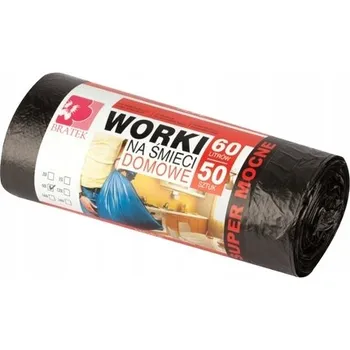 Pytle na odpadky Univerzální pytle na odpad Bratek Pytle na domovní odpad 60L 50 ks 60 l 50 ks