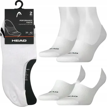 KOTNÍKOVÉ PONOŽKY HEAD 2-PAK 39-42 BÍLÉ