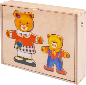 Puzzle SMILY PLAY Dřevěné puzzle Medvídci