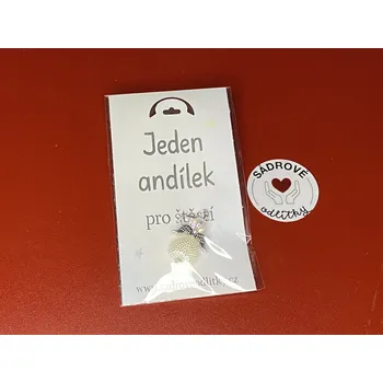 HandMade by VeJa Dárková karta - Jeden andílek (hvězdičky)