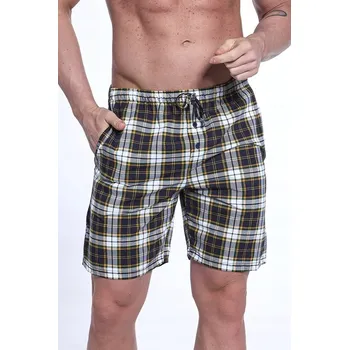 Pánské pyžamo Pánské pyžamové kalhoty Cornette 698/21 velikost XL (50) kostkovaný námořnická modrá s úvazkem tmavě vel.