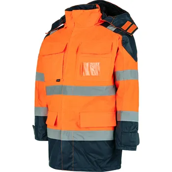 pracovní bunda Multipra 5v1 celoroční reflexní bunda oranžová M ODĚVY Sklad18 012-K45-M (ODĚVY Sklad18)