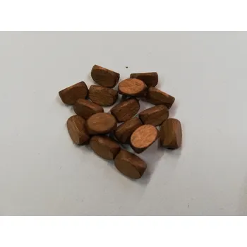 Dětské navlékací korálky Dřevěné korálky - trojhranný ovál hnědý - 9x5mm - 16ks
