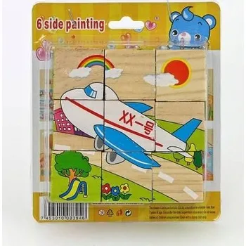 ostatní stavebnice STAVEBNICE KOSTKY DŘEVĚNÁ SKLÁDAČKA VOZIDLA