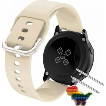 Pouzdro na mobilní telefon Pásek Řemínek pro Samsung Galaxy Watch LTE, Silikon Béžová Poutko, nastavitelný