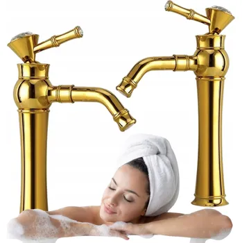 Vodovodní baterie Stojánková umyvadlová baterie Silla RETRO zlatá