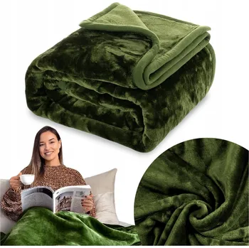 Prostěradlo Deka Łóżkoholicy akryl 160 cm x 200 cm zelená