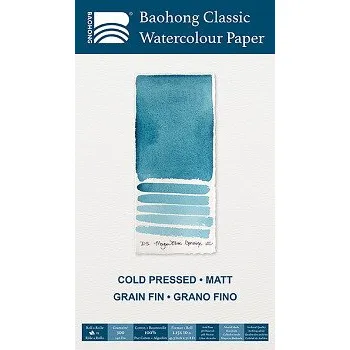 Umělecký papír Akvarelový papír Baohong Classic v roli 300g CP 1,15x10m (Akvarelový papír Baohong Classic v roli 300g CP 1,15x10m)