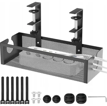 ORGANIZÉR POLICE ZÁVĚS NA KABELY POD STŮL DESKU KRYT NASTAVITELNÝ