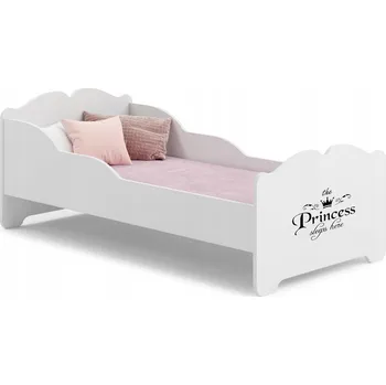Dětská postel Dětská postel ANNA bílý nápis spící princezna 160x80 matrace