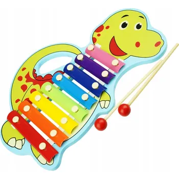 Dřevěná hračka Dřevěné xylofony pro děti - Krokodýl, vzdělávací hračka