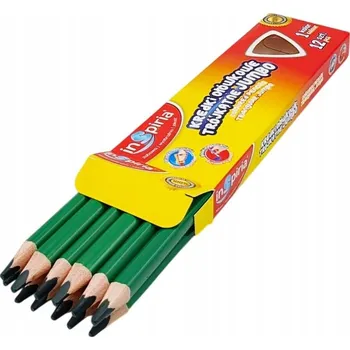 Pastelka INSPIRIA TROJHRANNÁ PASTELKA TUŽKOVÁ JUMBO BAL. 12 KUSŮ BARVA TMAVĚ ZELENÁ