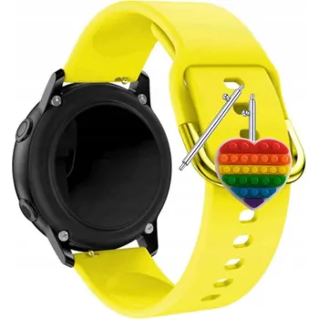 Pouzdro na mobilní telefon Řemínek / Pásek Řemínek pro Skagen Kuppel Two-Hand, Silikonový Žlutý, Smyčka, Nastavitelný