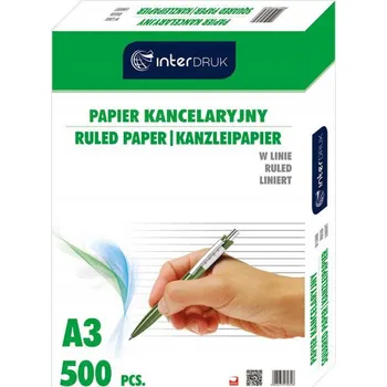 Kancelářský papír Kancelářský papír Interdruk A3, 500 listů, linkovaný (linkovaný)