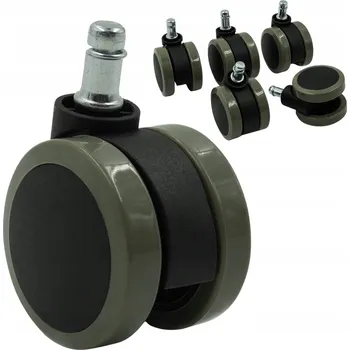 Měkká kolečka pro židle IKEA fi60, čep 10 mm, pro otočné židle, gumová/černá