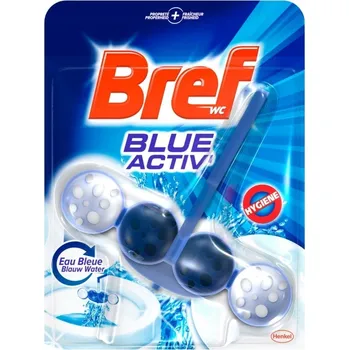 WC čistič BREF WC KULIČKY BLUE AKTIV HYGIENA 50G. BARVÍCÍ Závěska Do Toalety Extra
