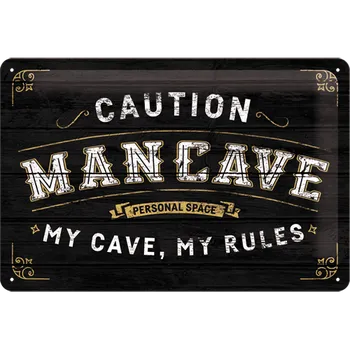 Plechová cedule Postershop Plechová cedule: Man Cave - 30x20 cm