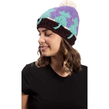 Čepice Čepice s kočkami - fialová