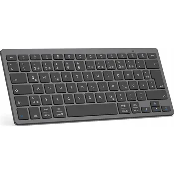 Klávesnice Emetok Bluetooth Klávesnice Tenká QWERTZ Stabilní Připojení Černá