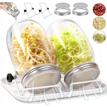 Sklenice 2X NAKLIČOVACÍ NÁDOBA SKLENĚNÁ KLÍČÍCÍ NÁDOBA SKLENICE NA KLÍČKY NÁDOBA NA SEMÍNKA 1000ML