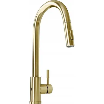 Vodovodní baterie Kuchyňská stojánková baterie Globalo Linia GLOBALO Exclusive zlatá