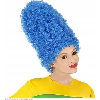 Karnevalová paruka Widmann paruka dlouhé modré kudrnaté vlasy