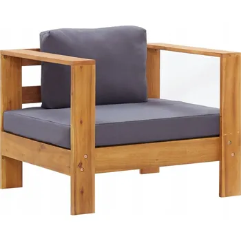 Zahradní židle VidaXL dřevěná šedá