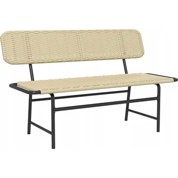 Zahradní nábytek Zahradní lavička s opěradlem pro 2 osoby, robustní Ocel, nosnost až 250 kg, 132 x 66 x 80 cm