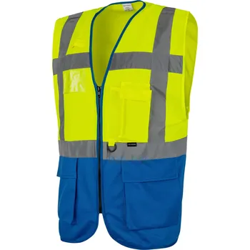 reflexní vesta Forxit reflexní manažerská vesta reflexní žlutá modrá XL ODĚVY Sklad18 012-K58-XL (ODĚVY Sklad18)