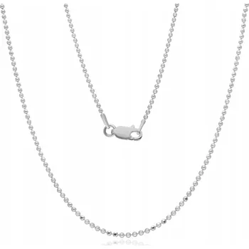 Náhrdelník STŘÍBRNÝ NÁHRDELNÍK S DIAMANTOVĚ BROUŠENÝMI KULIČKAMI 45 cm