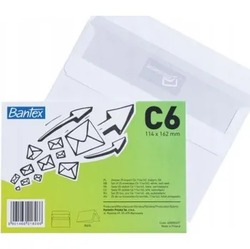 Obálka Obálka bez okénka, bílá, sada obálek do kanceláře, 50 ks