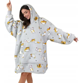 Pánská mikina TEPLÁ MIKINA MIKINOVÁ DEKA DEKA 2 V 1 SILNÁ XXL KOŽEŠINOVÁ FLÍSOVÁ MIKINA fleecová mikina s kapucí VELKÁ