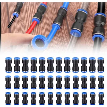 Příslušenství ke kompresoru PNEUMATICKÁ PŘÍMÁ SPOJKA ZÁSUVNÁ RYCHLOSPOJKA 4-12MM SADA 60KS