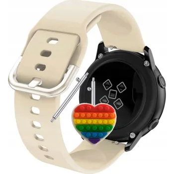 Pouzdro na mobilní telefon Řemínek Řemínek pro Techmade Dynamic, Silikonový béžový pásek se smyčkou, nastavitelný